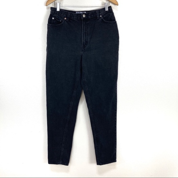 Vintage GAP Slim Fit Tapered‎ Black Mom Jeans Women’s Sz 14 Long - Picture 1 of 3